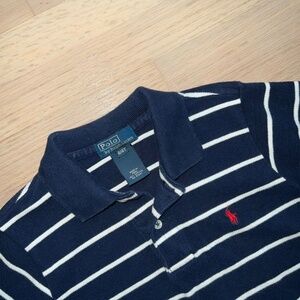 Ralph lauren polo striped navy blue size 4/4T kids short sleeve